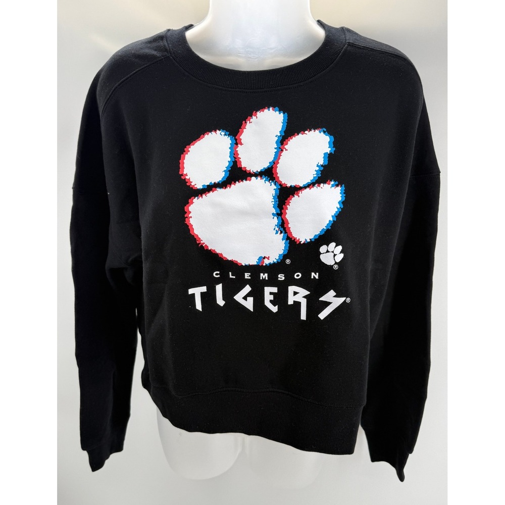 Wear Erin Andrews Clemson Tigers‎ Cropped Crewneck Sweatshirt Large NEW MSRP 64